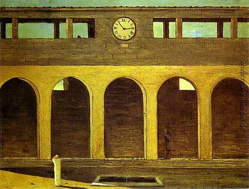 Das Ratsel Der Stunde Di Giorgio De Chirico Von Giorgio De Chirico Olgemalde Reproduktion