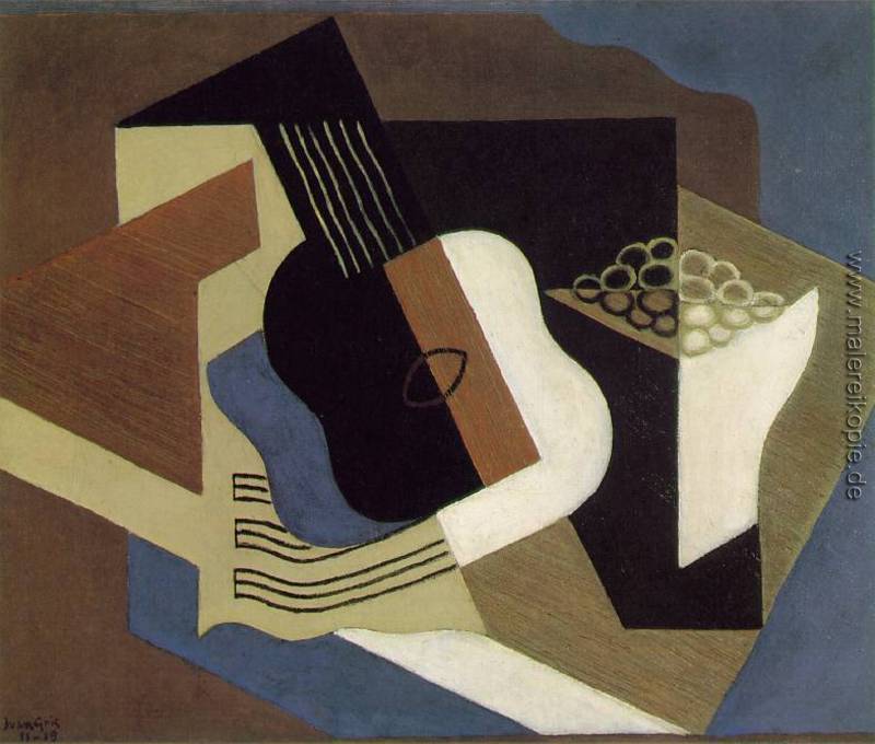 Gitarre Und Obstschale Di Juan Gris Von Juan Gris Olgemalde Reproduktion