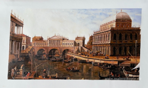 Capriccio: a Palladio-Entwurf für die Rialto-Brücke, mit Gebäude