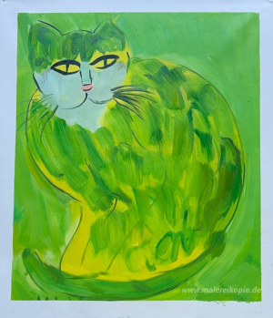 Schöne grüne Katze