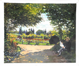 Adolphe Monet Lesen im Garten